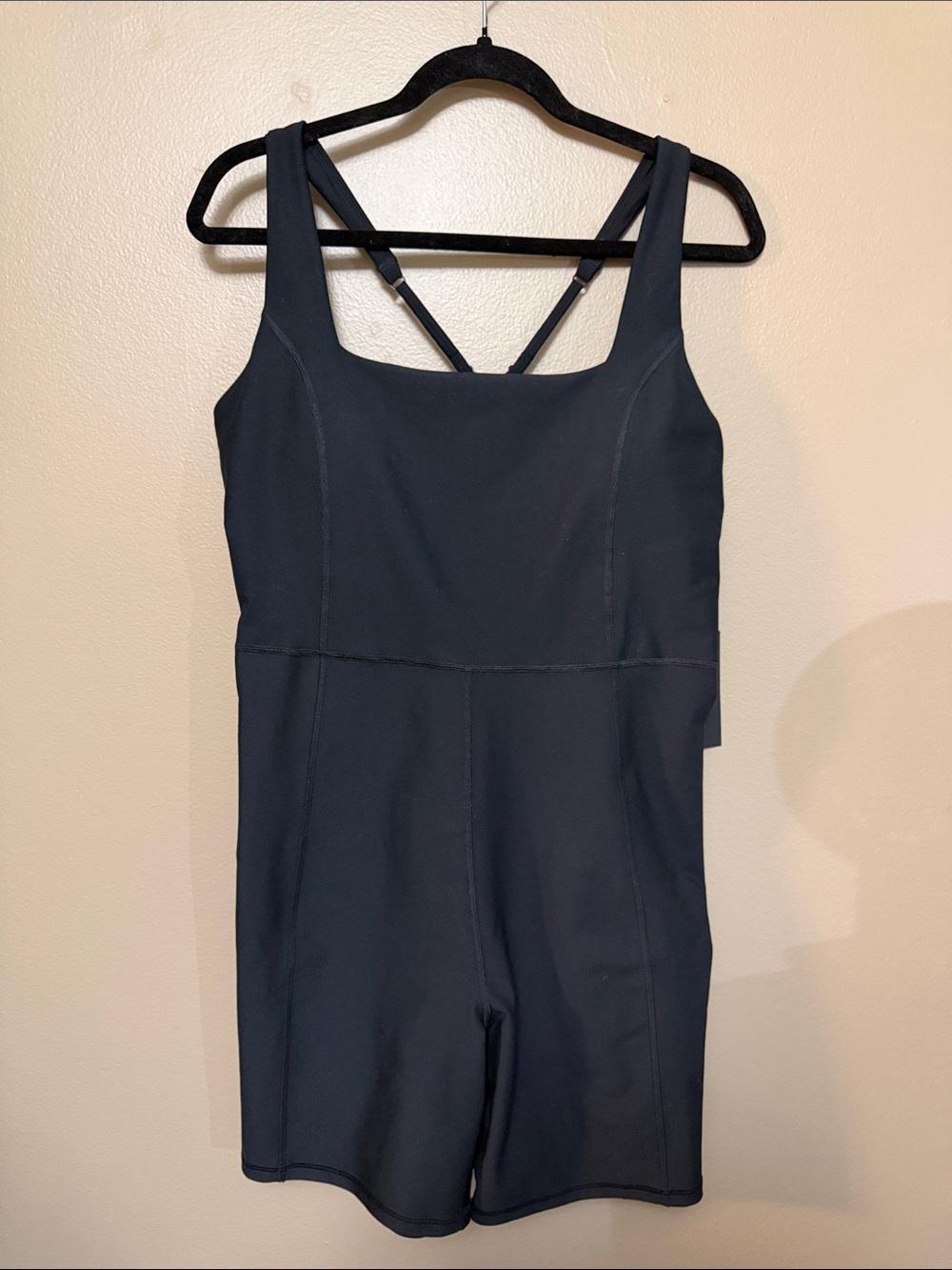 NWT Abercrombie & Fitch YPB Black Active Short Romper - XL
